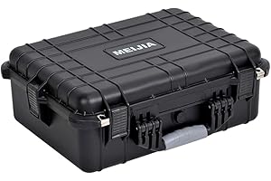 MEIJIA Portable Large Protective Hard Camera Case,Foam Inserted, Elegant Black, for use of Drones,Camera,equipments (19.78"X1
