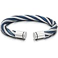 Large Elastic Adjustable Steel Cuff Bangle Bracelet for Men Women