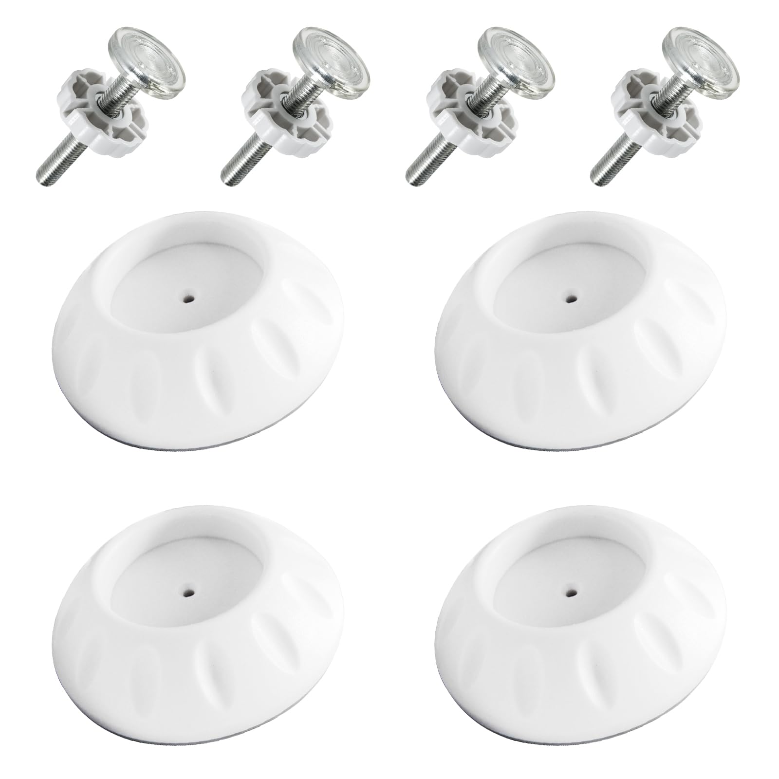 4Pcs Spindle Rods Gate Threaded Spindle Rods Anti-Slip Gates Accessory Screw Bolts Kit with Wall Fixer for Pressure Mounted and Pet Gates (4)