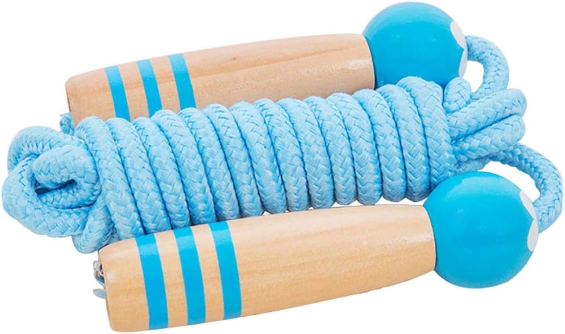 TIENO Toy Jump Rope for Kids Wooden Handle Jumping Ropes 7
