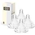 Numvim Silicone Bottle Nipple with Latch-On Point, Gentle Flow, Natural Feel (1m+, S, 4 Counts)