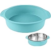 Spmarkt 10 Inch Round Silicone Cheesecake Pan Protector – Leakproof Springform Pan Protector for Water Bath Baking, BPA Free Food Grade Silicone, Fits 10” Springform Cake Pans