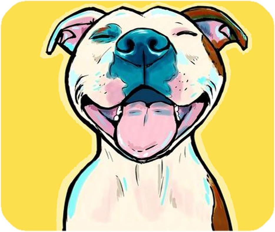 Bernie Gresham Mouse Pad Funny Mousepad Pitbull Dogs Cartoon Gaming Mouse Pad Mousepad Home Office Dust And Stain Resistant 9 84 X7 87 Amazon Co Uk Office Products