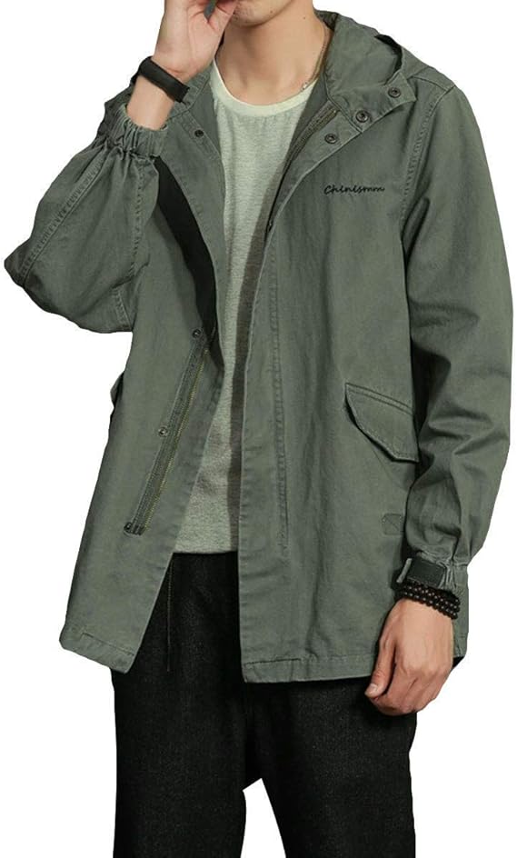 Amazon Yffushi メンズ ウインドブレーカー ジャケット フード付き ゆったり 秋 コート ジャケット 通販