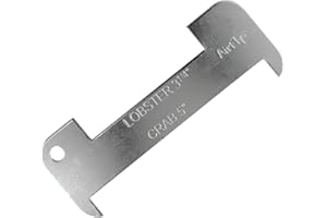 AirFly Aluminum Lobster and Blue Crab Gauge for California, Maine, MA, NH, RI, CT, MP, AL, FL, GA, MD, VA, NC, SC, LA, TX, Canada, 5", 3 1/4". Designed in San Francisco, USA