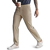 PJ PAUL JONES Men's Golf Pants Strech Waistband Regular Fit Casual Pants for Tennis Khaki XL