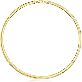 Ross-Simons Italian 6mm 18kt Gold Over Sterling Omega Necklace