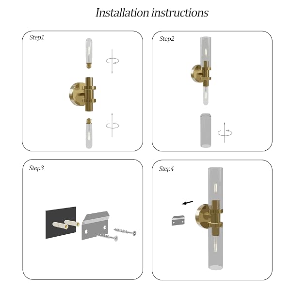 RAYOGALE RECHARGEABLE BATTERY WALL SCONCE 2 – WIRELESS, DIMMABLE, REMOTE, TOUCH CONTROL, 3000K FOR LIVING ROOM, BEDROOM BLACK GOLD 2 PACK (INCLUDE 4 SPECIA BULBS)