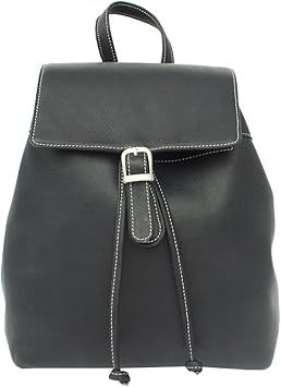 drawstring backpack with flap