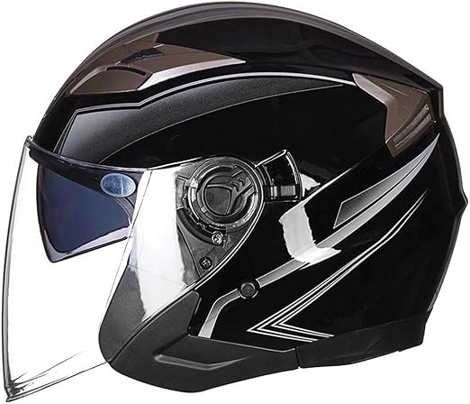 Amazon ジェット ヘルメット レディース 原付 ヘルメット おしゃれ メンズ ダブルシールド くもり止め Helmet Uvカット 通気 吸汗 日焼け止め オールシーズン 内装 洗濯可 男女兼用 ヘルメット L 頭囲 60 61cm ブラック グレー ジェット 車 バイク