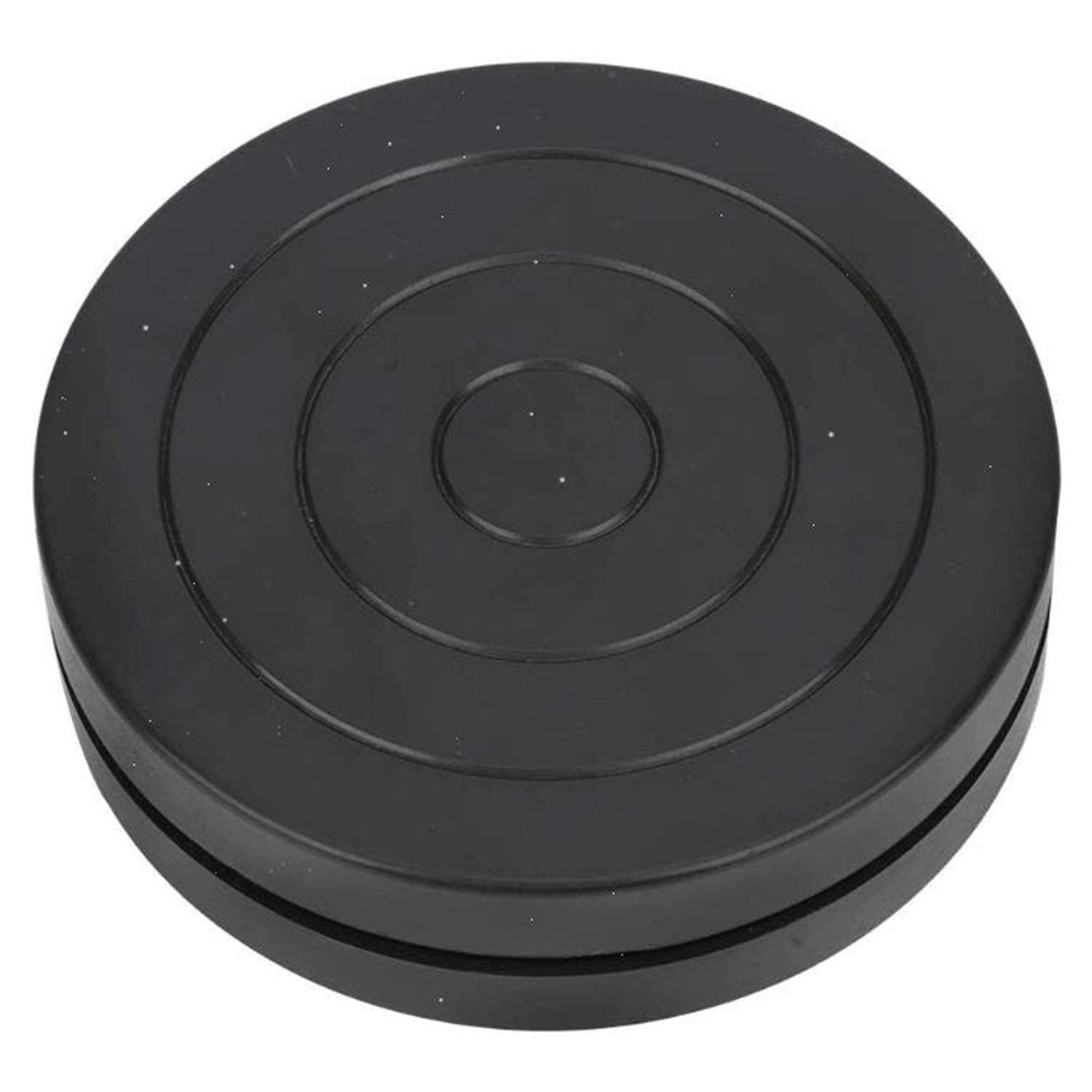 Clay Turntable Sculpting Wheel Double Side Plastic Ceramic Wheel Platform Sculpting Turntable for Pottery Sculpture Art Craft 11.5cm Diameter Black