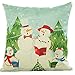 HOSL PSD16 Merry Christmas Series Square Decorative Sofa Car Throw Pillow Case Cushion Cover (Set of 4)