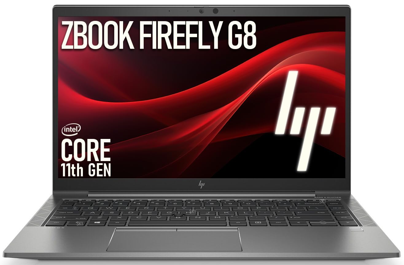 HP ZBook Firefly 14 G8 Laptop, 14" FHD Mobile Workstation Notebook, 11th Gen Quad-Core i5-1135G7, 16GB DDR5 RAM, 256GB SSD, Thunderbolt 4, HDMI, Backlit Keyboard, Windows 11 Pro (Renewed)