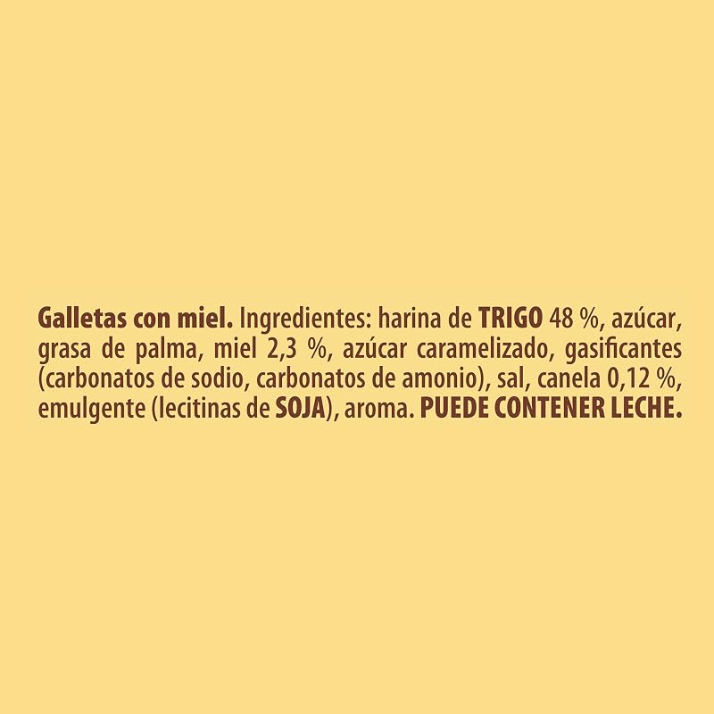 Yayitas Galletas con Miel, 14 bolsas de 250g
