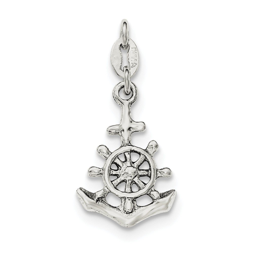 Sterling Silver Polished Nautical Charm Pendants Women
