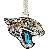 GLD Officially licensed NFL Sports Team Logo Pendant - Gold Plated Iced Out Football Necklace Charm