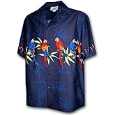 Tropical Parrot Hawaiian Shirts - Mens Hawaiian Shirts - Aloha Shirt - Hawaiian