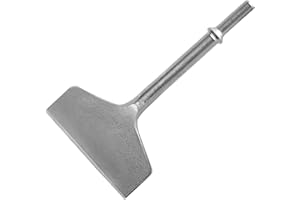 Firecore 4-inch Wide Air Chisel Bit, 0.401 Inch Shank Tile & Thinset Scaling Chisel Thinset Scraper Wall and Floor Scraper Ti