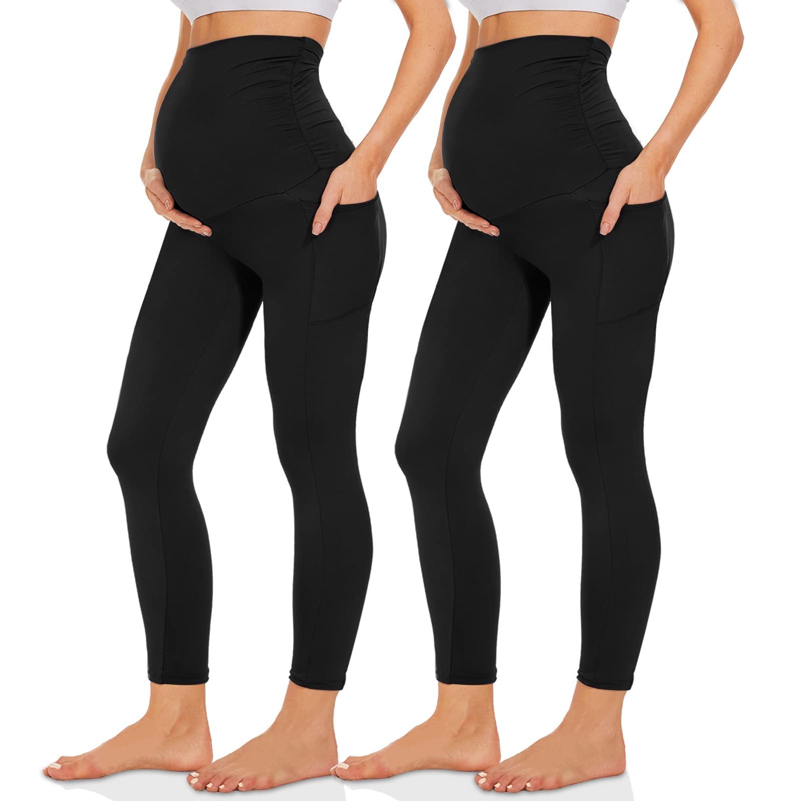 QGGQDD 2 Pack Fleece Lined Leggings