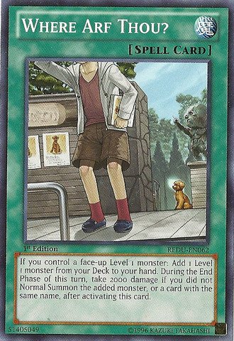 Yu-Gi-Oh! - Where Arf Thou? (REDU-EN062) - Return of the Duelist - 1st Edition - Common