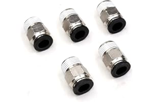 3/8 Air Fittings Push to Connect Fittings,CEKER 3/8 Inch Tubing Od x 3/8" NPT Thread Male Pneumatic Fittings Air Line Fittings Quick Connect Push in Connectors 5Packs