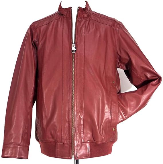 Amazon 0 Capri カプリ 本革ラムレザー ライダースジャケット ブルゾン レッド 50 Ll サイズ メンズ カジュアル 男性 秋冬 ゴルフ 通販 コート ジャケット 通販