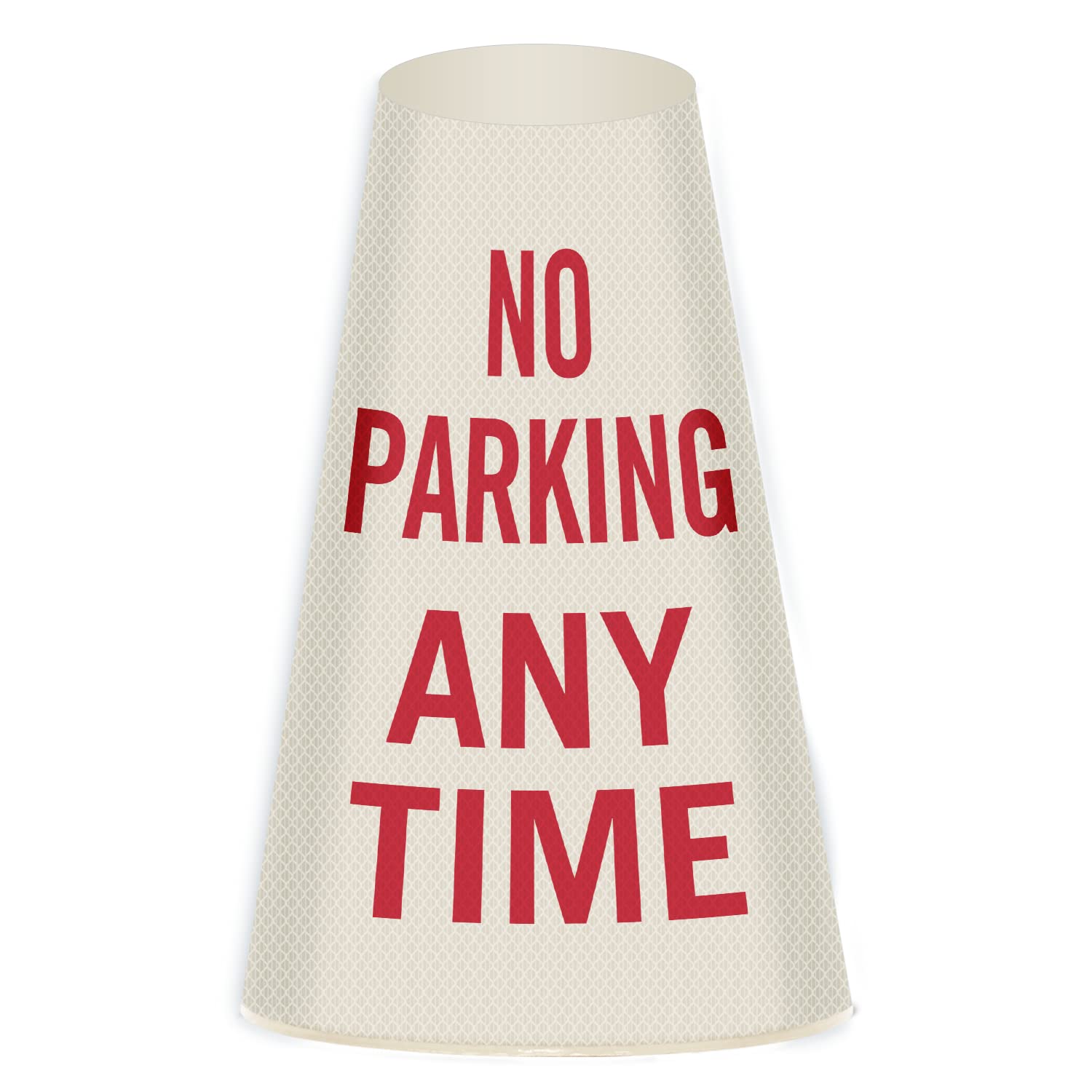 Photo 1 of SmartSign “No Parking Any Time” Bright Reflective Cone Message Sleeve, [Cone Not Included]
