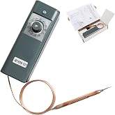 SDRZJX Refrigeration Thermostat Temperature Controller from -30&deg;F to 90&deg;F Capillary Length 5 Ft with Mechanical Temperature Control Switch Replace#: W1609-101