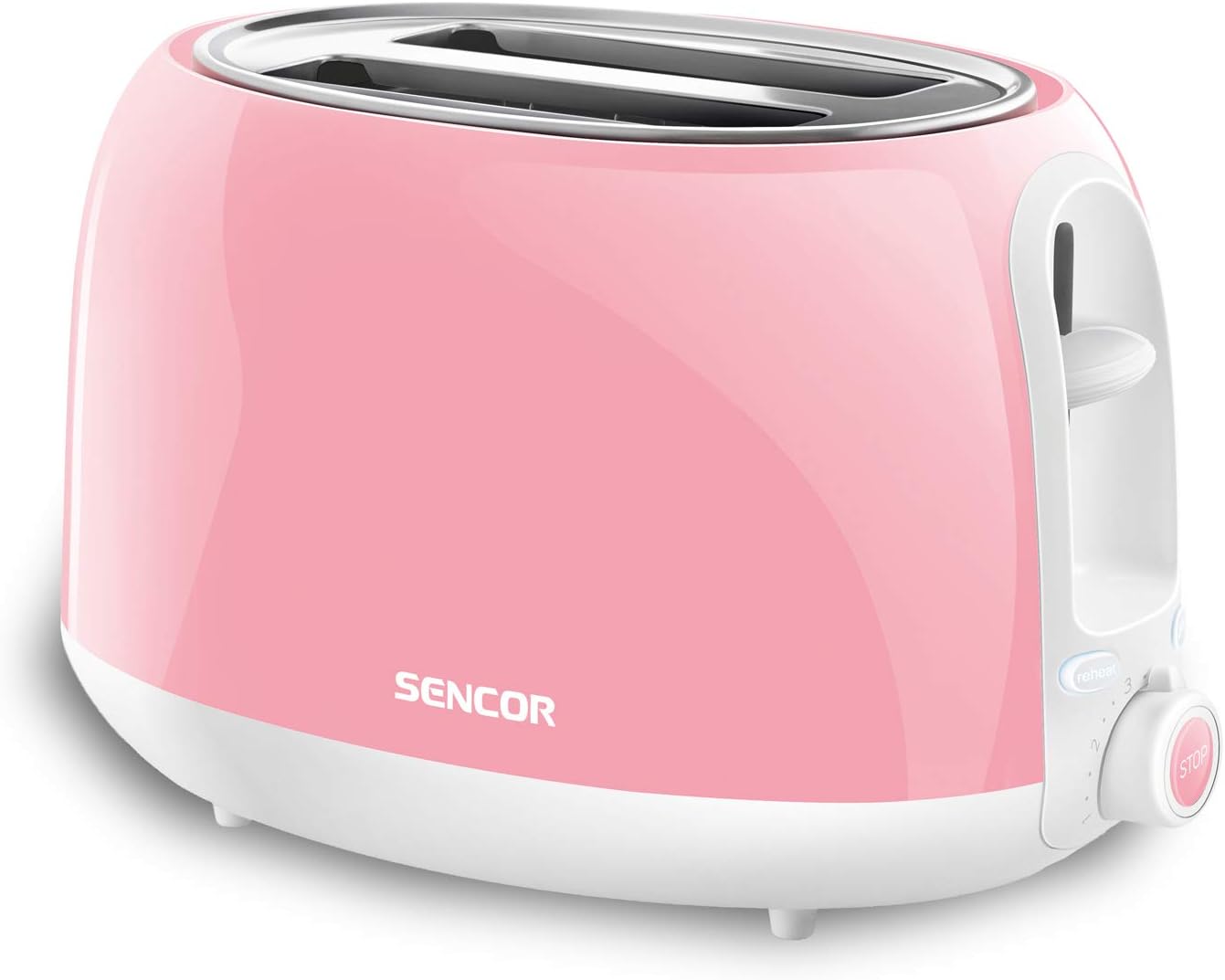 Sencor STS34RD 2-Slot High Lift Toaster with Safe Cool Touch Technology, Medium, Coral Red