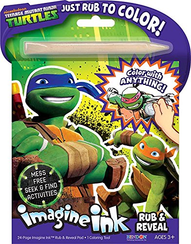 Bendon Publishing Tmnt Imagine Ink: Rub And Reveal Book Playset