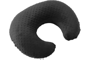 AULLAR Pillowcase for Nursing Pillow and Positioner for Breastfeeding and Bottle Feeding, Propping Baby, Tummy Time, Baby Sitting Support, Awake-Time Support, Pillow Cover Only (Black)