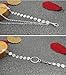 Suyi Stylish Layered Sequins Choker Necklace with Thin Long Chain Pendant for Women Lady A-Silver