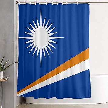 Amazon Com Ying Marshall Islands Flag Washroom Waterproof Fabric