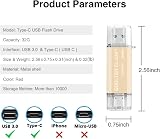 BorlterClamp 32GB USB C 3.0 OTG Flash Drive for Android Phones Tablets Gold view 3