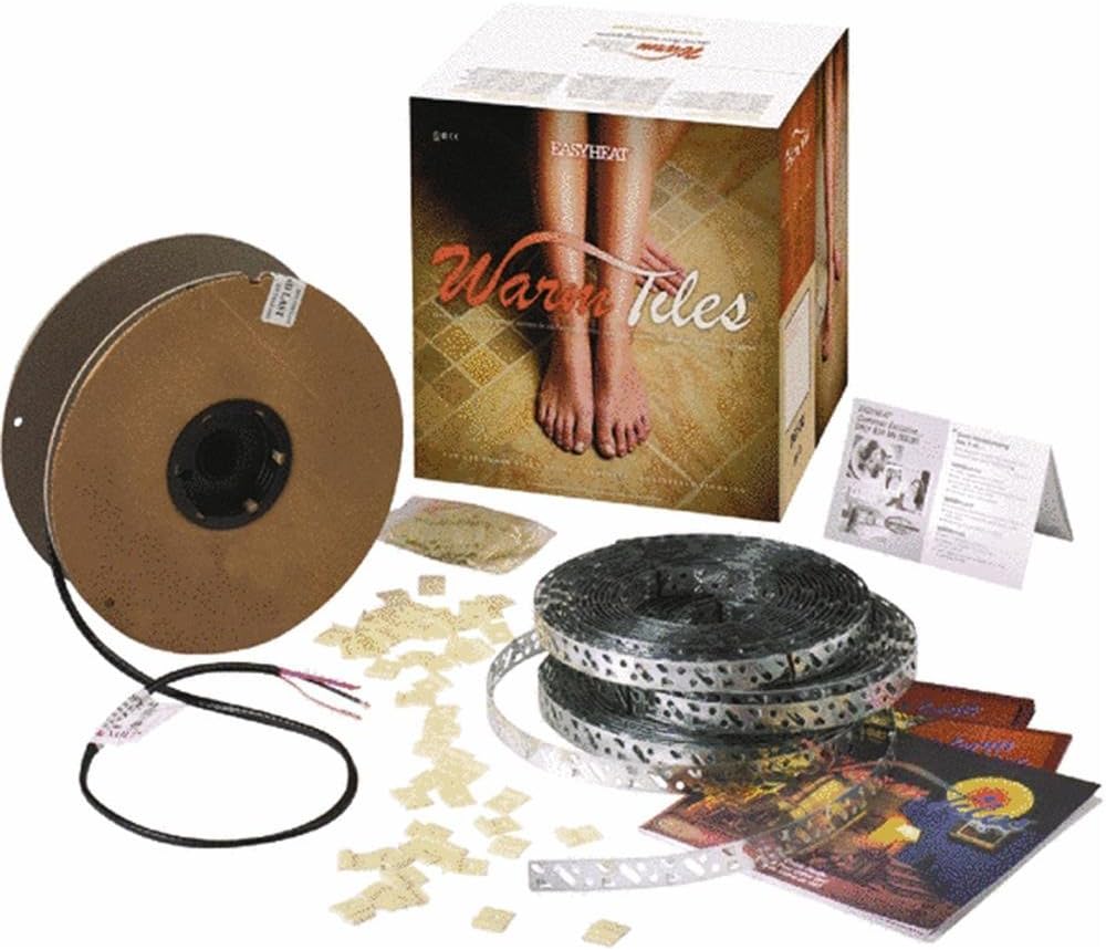 Easy Heat DFT1022 Warm Tiles, Floor Heat Cable Kit Covers 19-26 Square Feet