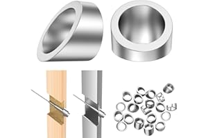 BLIKA 20 Pack 3/8" ID Angle Washers for Cable Railing Stair Ends, Stainless Steel 30 Degree Angle Beveled Washer for 1/8", 3/16" Invisible Cable Railing Kits, Cable Railing Angled Washer