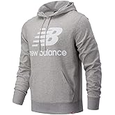 New Balance mens Nb Essentials Stacked Logo Pullover Hoodie