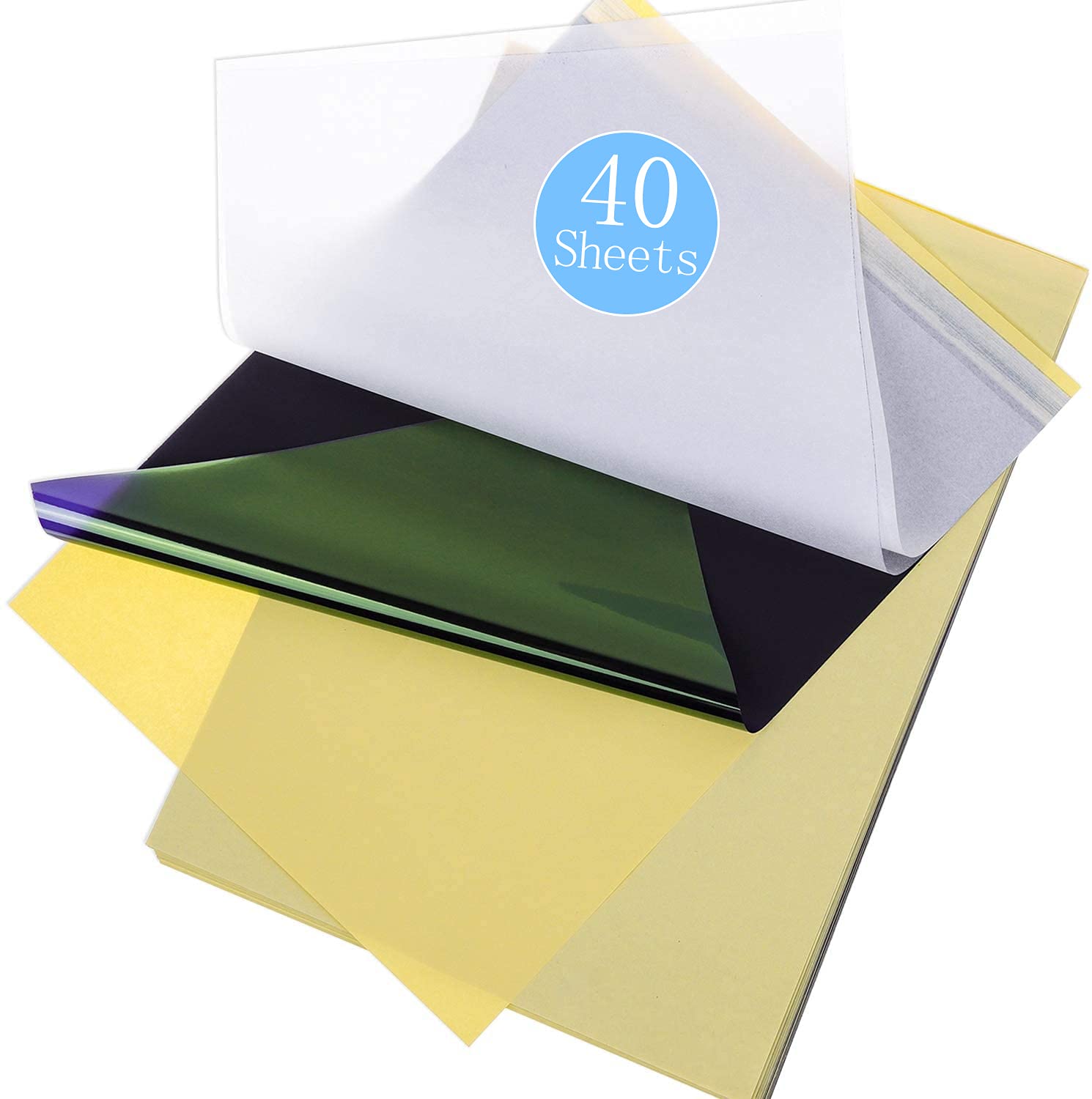 Tattoo Transfer Paper - 40 Sheet Tattoo Stencil, A4 Size, 4 Layers
