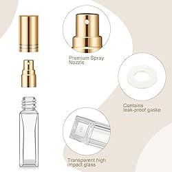 Domensi 30 Pcs 20 ml Empty Glass Perfume Bottles