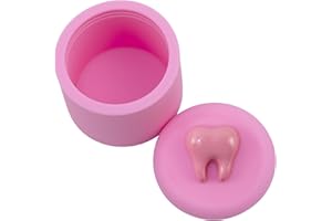 SUTANALE Tooth Fairy Box, Cute Silicone Tooth Keepsake Box, Waterproof Tooth Holder First Tooth Fairy Gifts for Boys Girls Kids Birthday, Baby Shower (Red03A)