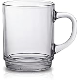 Duralex 4020ar06 Versailles Mugs Set of 6 Clear Glass 7 cm