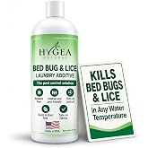 Hygea Natural Bed Bug, Flea &amp; Lice Laundry Additive Detergent, 32oz | Odorless, stain-free bed bug laundry additive kills fleas &amp; Lice ,safe for kids &amp; pets in any water temperature.