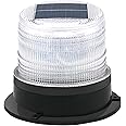 RISOON Solar Strobe Warning Safety Flashing Light/Ceiling Strobe Light, with Strong Magnetic Base Waterproof for Construction, Traffic, Factory, Crane Tower, Boat Navigation (Red+Blue Light)
