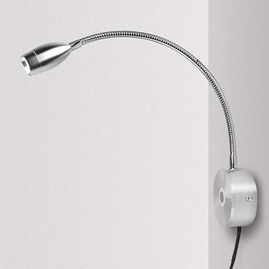 Leselampe Wandmontage LED Bettleuchte Berührungsschalter Dimmbare Schwanenhals Lampe Bett Leseleuchte 3W Hell Nachtbeleuchtun