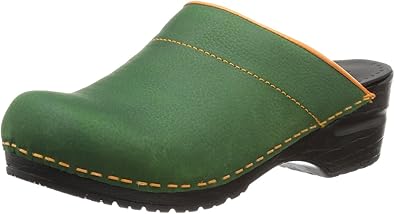 sanita green clogs