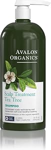 Avalon Organics Scalp Treatment Tea Tree Shampoo, Encourages Scalp Well-Being and Leaves Hair Soft, 32 Fluid Ounces