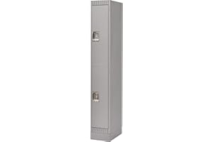 KLETON - Lockers, 2 -Tier, 12" x 18" x 76", Steel, Grey, Knocked Down Each