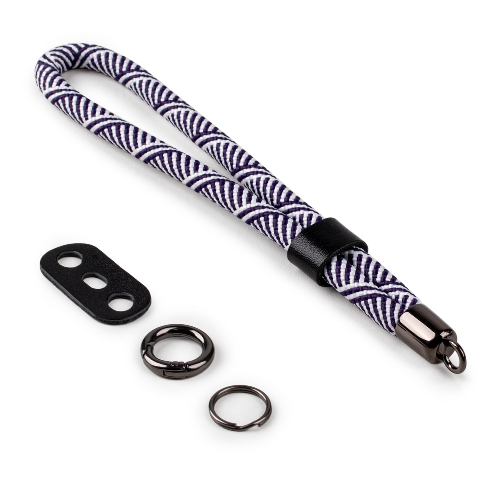 VOVMOEYA Camera Wrist Strap Rope,Camera Hand Strap Compatible with Fujifilm XT5 XH2S Nikon Z30 Z50 Canon EOS R6 R10 R50 Sony A6700 A6400 A6000 A7C II A7IV DSLR Camera - Dark purple stripes