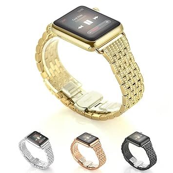 Kartice para Apple Watch Banda, aleación cristal Rhinestone Diamon ...
