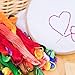 Hisome Embroidery Thread Craft Cross Stitch Floss 100 Skeins Rainbow Color Friendship Bracelet Floss